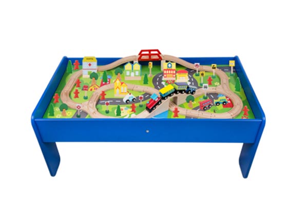 90-Piece Train Set with Wooden Table