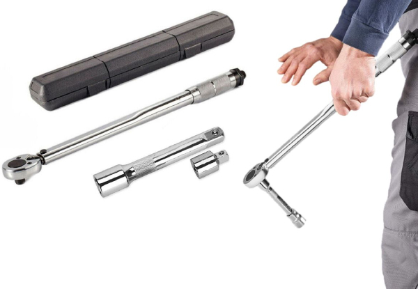 Three-Piece Adjustable Torque Wrench