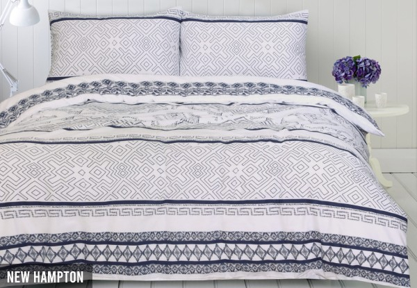 100% Cotton Duvet Cover Set with Extra Standard Pillowcases - Seven Styles & Five Sizes Available