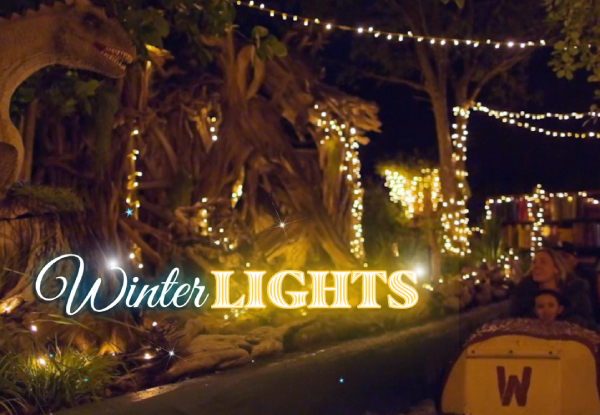 Rainbow's End Winter Lights Twilight Rides Pass - Option for Family Pass & to Add-On Gem Panning Experience -  Valid Tuesday to Friday for Select Dates