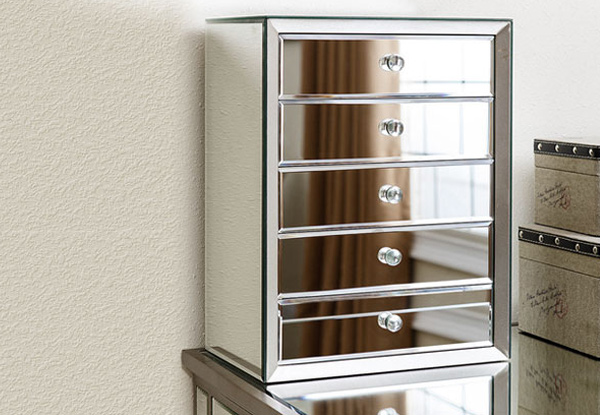 $99.99 for a Mirrored Five Drawer Jewellery Box