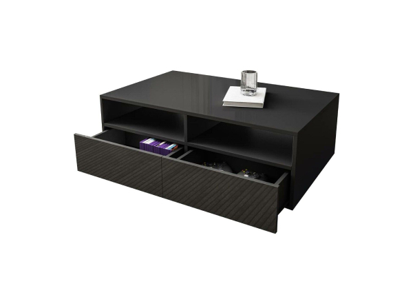 Four-Drawer LED Light Coffee Table - Two Colours Available