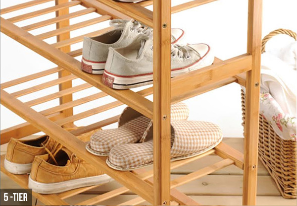 From $35 for a Bamboo Shoe Rack - Two Options