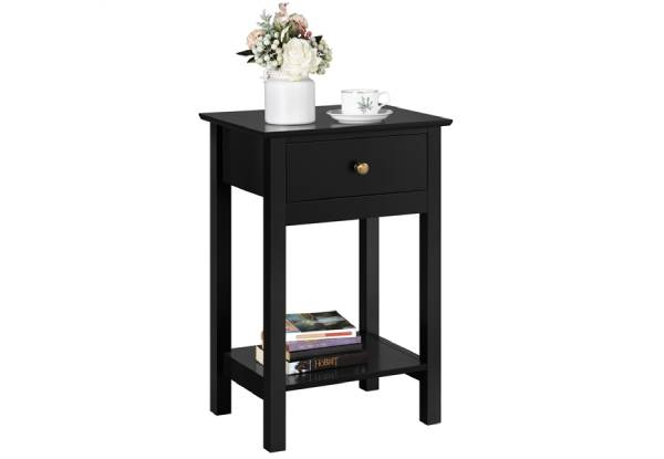 Two-Piece Wooden Night Stand Cabinet - Two Colours Available