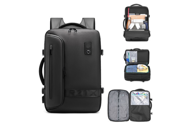 Vacuum Travel Backpack with USB Charging Port