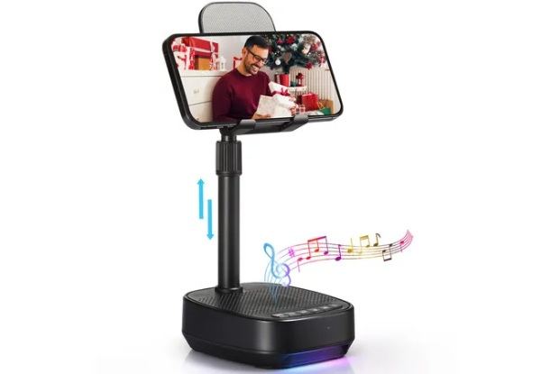 Three-in-One Phone Stand with Wireless Bluetooth Speaker & Night Light - Two Colours Available