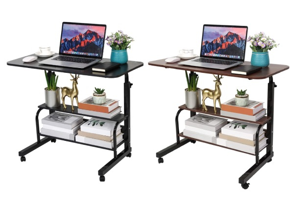 60cm Computer Desk Laptop Table with Wheel - Two Colours Available