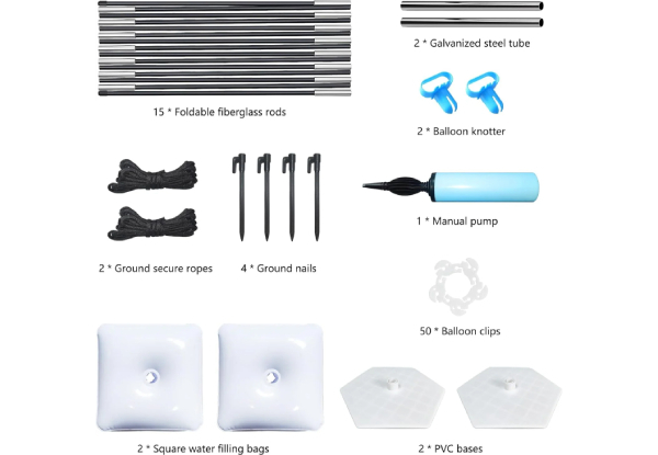 Balloon Ground Arch Holder Stand with Base Set