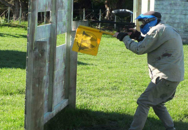 Open-Air Paintball incl. Gun, Mask & 150 Paintballs for Each Player - Options for up to 30 People