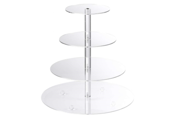 Acrylic Cake Display Stand with LED String Lights - Two Options Available