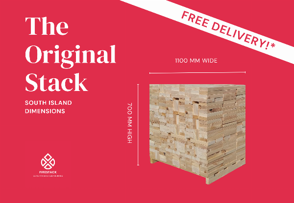 370kg of Dry, Clean & Stacked Premium Firewood on a Pallet - Delivery Included (Christchurch Region)