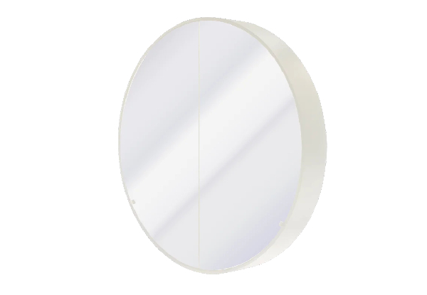 Round Mirror Cabinet with Glass Shelves - Two Colours Available