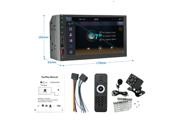 7-Inch Double Din Car Stereo Radio System