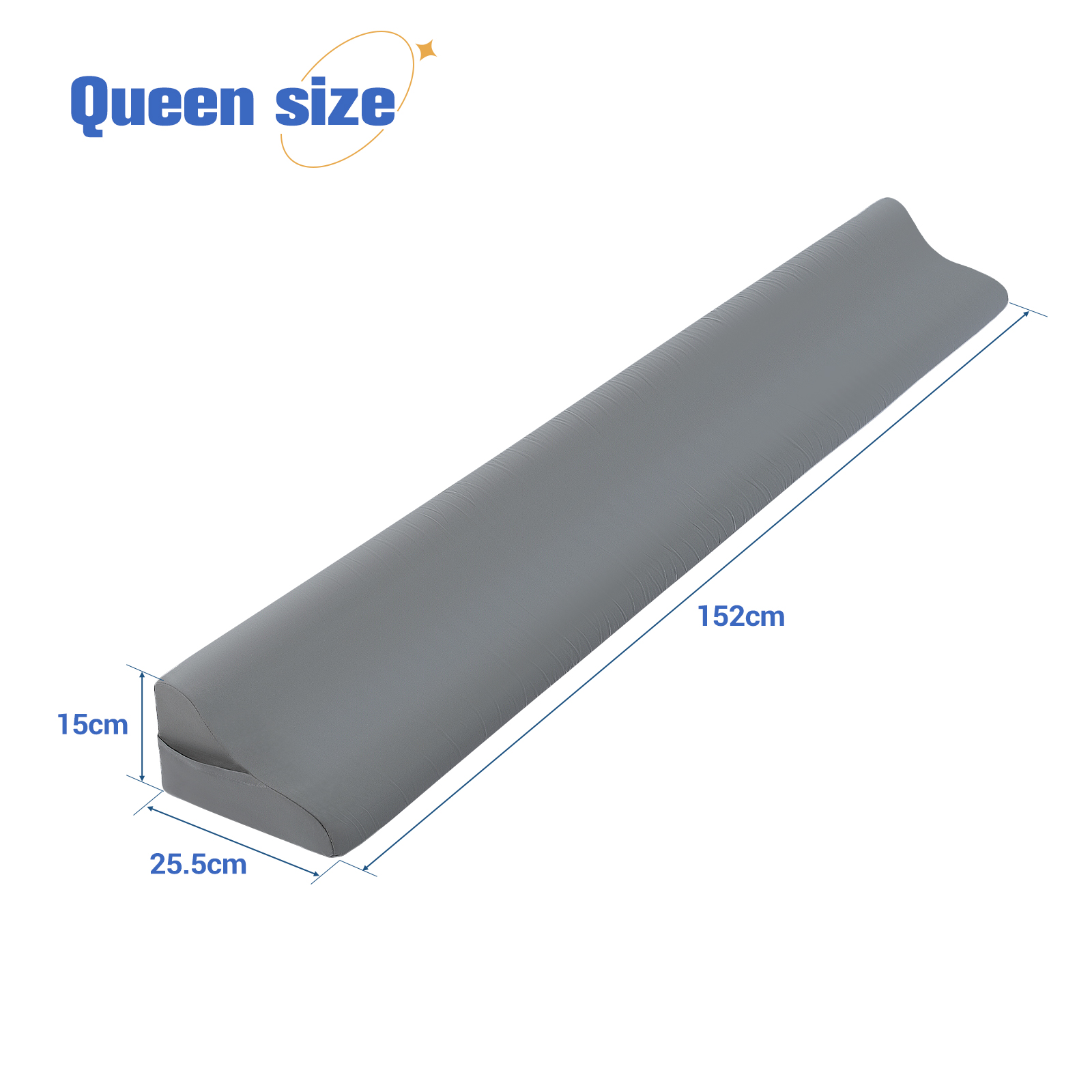 Bed & Headboard Gap Filler Wedge Pillow - Two Colours & Two Sizes Available