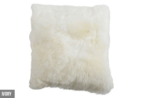 Genuine Premium Australian Merino Filled Cushion - Four Colours Available
