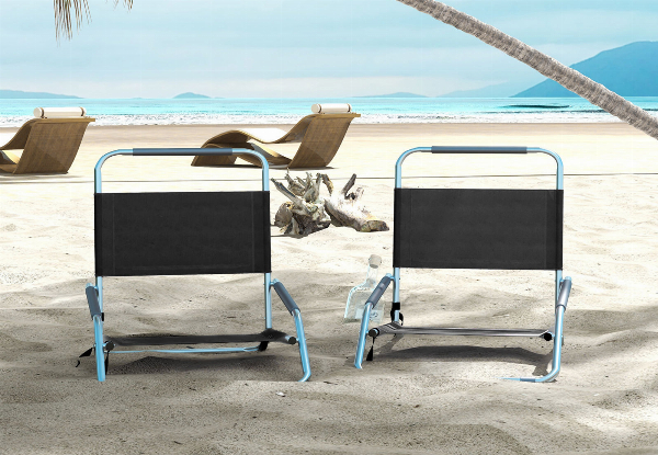 Two-Piece Havana Outdoors Folding Beach Chair - Three Colours Available