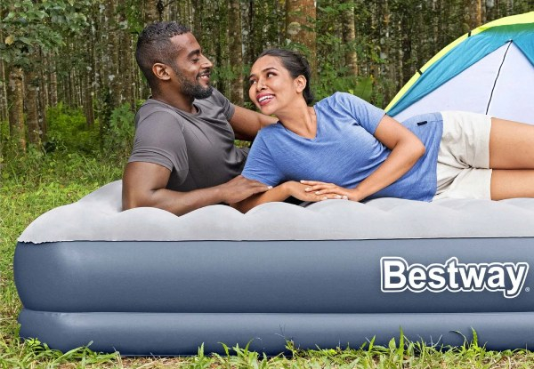 Bestway Queen Air Mattress with Built-in Rechargeable Pump