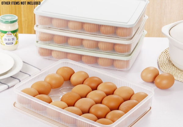24-Slot Stackable Egg Storage Container - Four Colours Available & Option for Two-pack