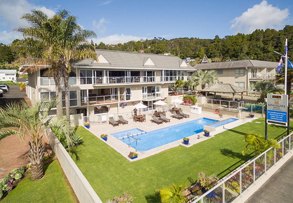 Bay of Island Getaway for Two People in a Three-Star Stay at Kingsgate Hotel for Two Adults incl. Buffet Breakfast, Dolphin Cruise, F&B Discount & Russel-Paihia Ferry Ticket - Options for Two Nights & to incl. Children