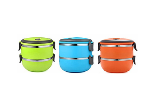 Double-Layered Insulated Food Storage Carrier - Three Colours Available with Free Delivery