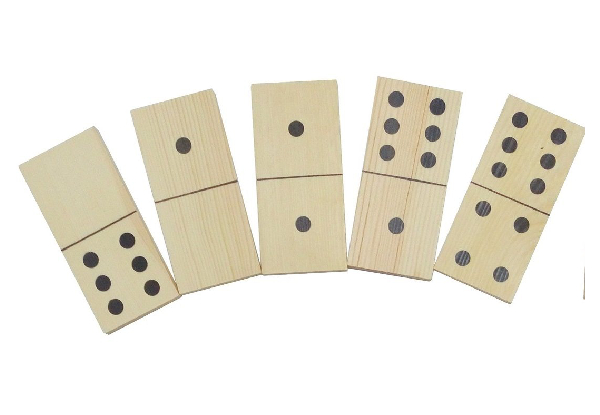 Large 28-Piece Wooden Outdoor Dominoes Set