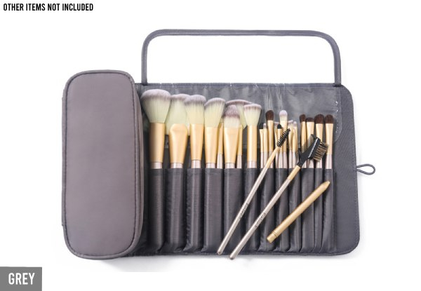 Cosmetic Makeup Bag with Brush Holder - Four Colours Available - Options for One or Two