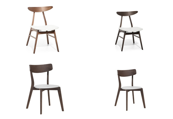 Set of Four Dining Chairs - Two Styles & Two Colours Available