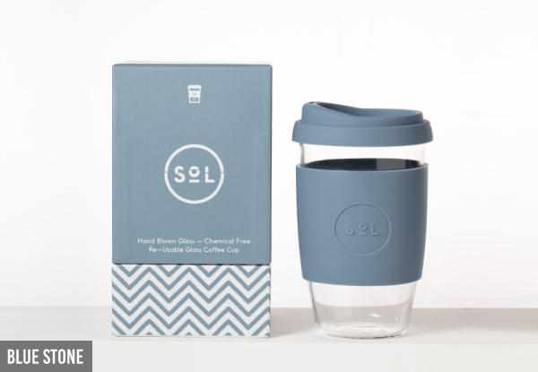 SoL Reusable 100% Plastic-Free Coffee Cup 470ml - Nine Colours Available