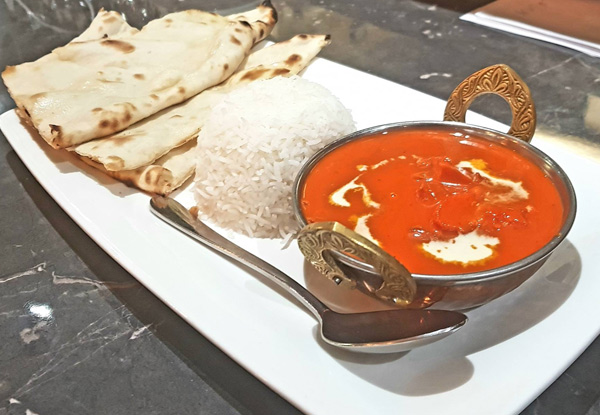 Two Course Indian Dinner incl. Poppadom, Rice, Naan & Any Two Curries for Two People - Vegetarian Option Available