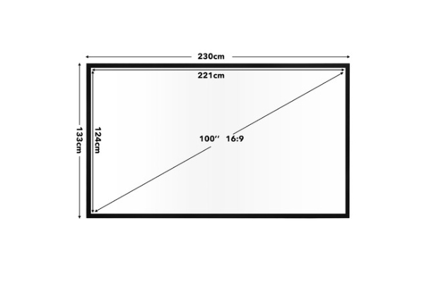 Fixed Frame 100in Diagonal 4K Projector Screen