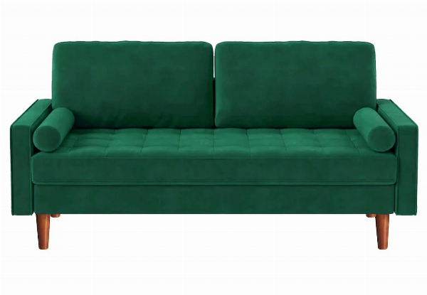 Gyllene Two-Seater Sleek Velvet Sofa