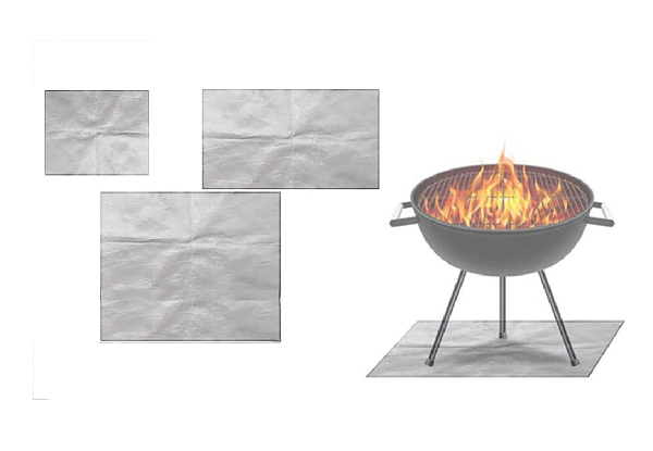 Outdoor BBQ Grill Floor Protection Mat - Available in Three Sizes & Option for Two-Pack