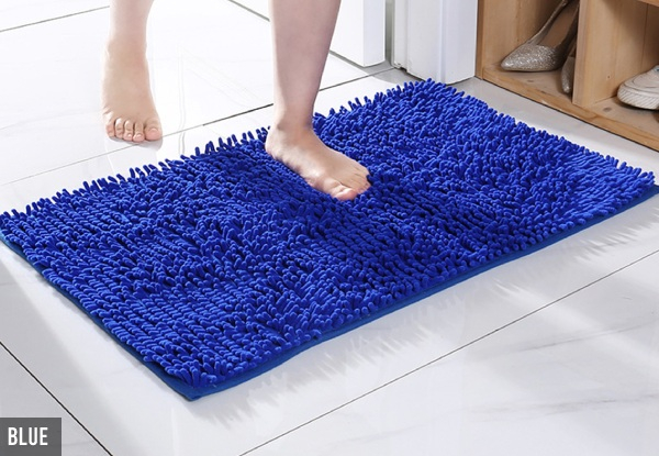 Soft Chenille Bathroom Rug - Five Colours Available - Option for Two-Pack