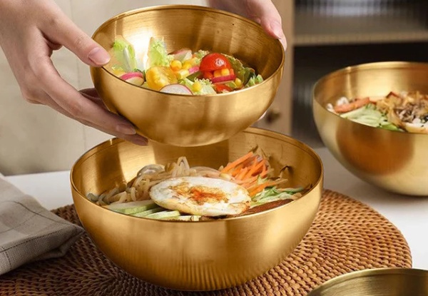 Soga 15cm Two-Piece Gold Salad Bowl