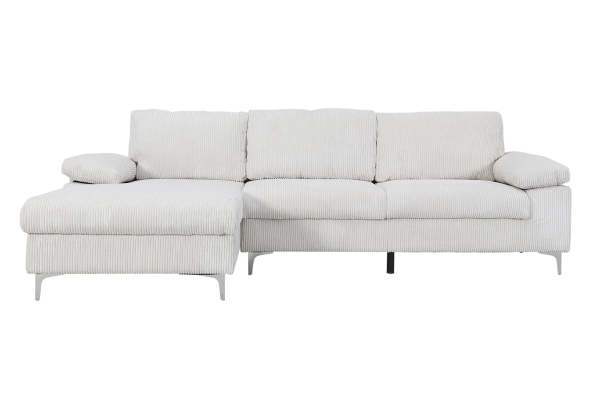 Kaveah Corduroy Sectional Sofa - Four Colours Available