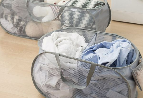 Mesh Laundry Basket - Available in Three Colours & Two Sizes