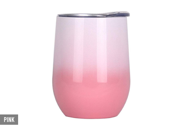 Insulated Stainless Steel Cup with Lid - Three Colours Available