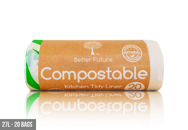 Six-Pack of Compostable Bin Liners - Three Options Available