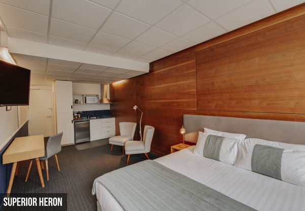 One-Night Wellington Getaway in a Superior Heron Room for Two People