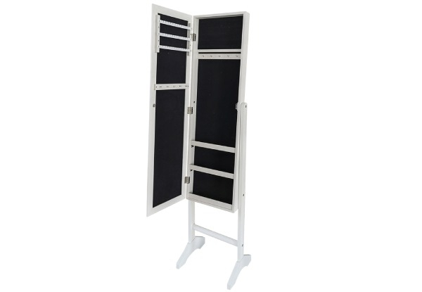 Floor-Standing Mirror Jewellery Cabinet