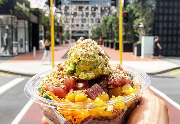One Healthy Regular Hawaiian Poke Bowl With Your Choice to Double Up Ingredients