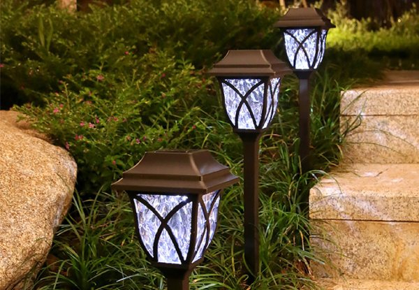 Two-Pack of Solar Powered Lamps - Two Options & Option for Four-Pack