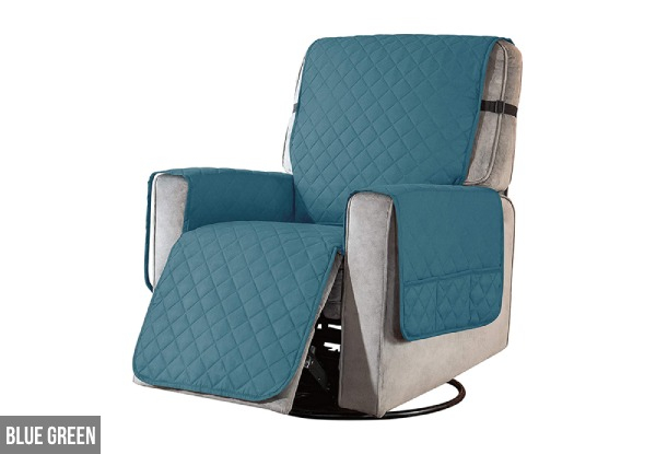 Recliner Chair Cover with Side Pocket - Five Colours & Two Sizes Available