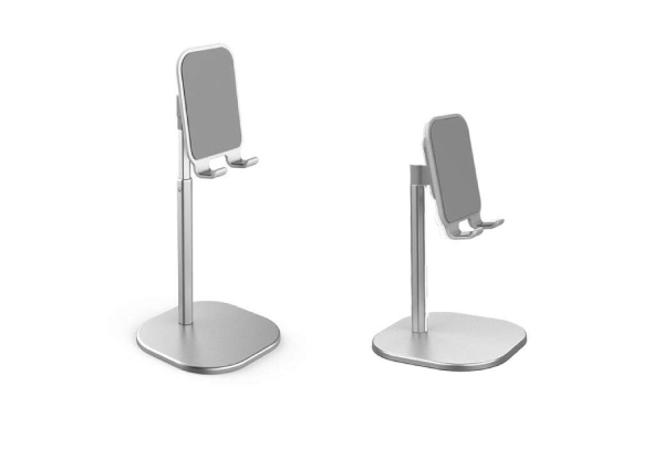 Mobile Phone Tablet Holder Adjustable Height Table Mount - Two Colours Available