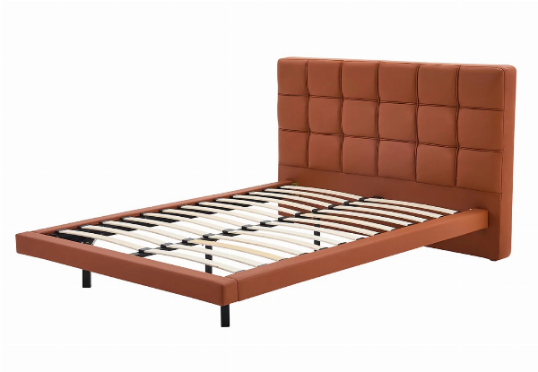 Kalyn Queen PU Orange Bed Frame
