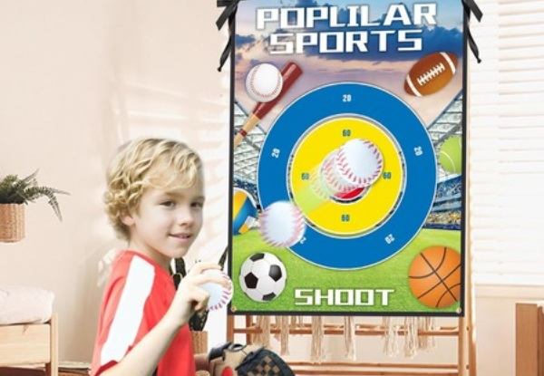 Three-in-One Soccer Football Baseball Toss Game Set