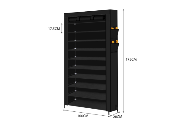 Levede 10-Tier Portable Shoe Rack Storage - Available in Three Colours & Option for Two-Piece