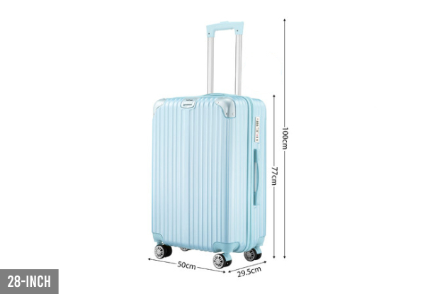 Travel Lightweight Hard Shell Suitcase - Three Sizes Available