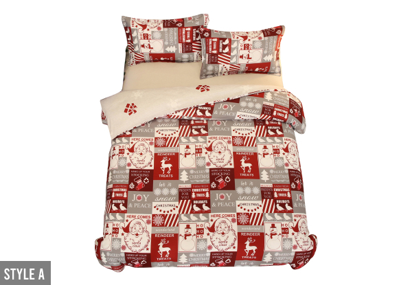 Christmas Duvet Cover Bedding Set - Three Styles & Four Sizes Available