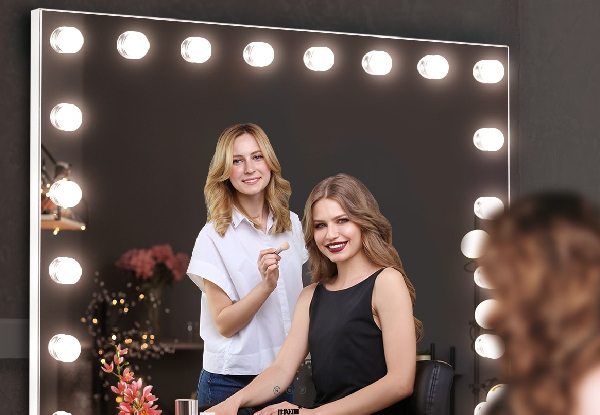 Maxkon 18-LED Make-Up Vanity Mirror with Adjustable Brightness
